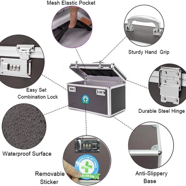 Vikus Combination Medicine Box (Coffee/Large) Pill Boxes