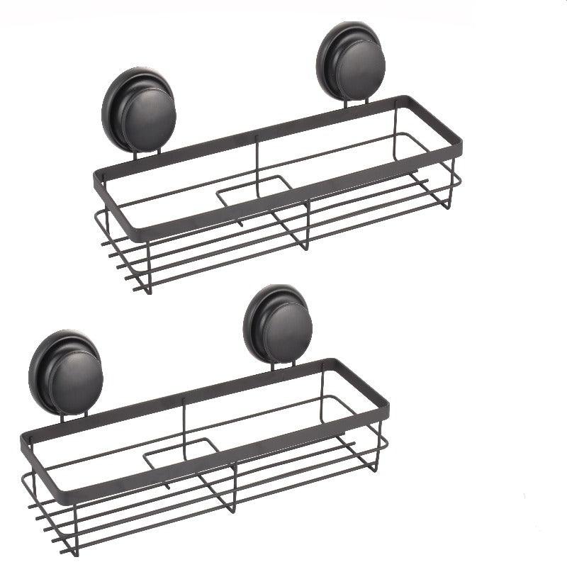 Carla Home 2 Pack Rectangular Corner Shower Caddy Shelf Basket Rack With Premium Vacuum Suction Cup No Drilling For Bathroom And Kitchen Bath Caddies