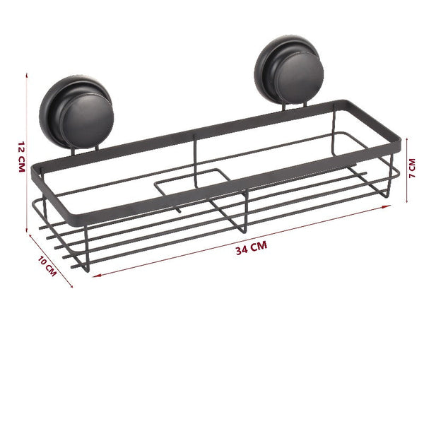 Carla Home 2 Pack Rectangular Corner Shower Caddy Shelf Basket Rack With Premium Vacuum Suction Cup No Drilling For Bathroom And Kitchen Bath Caddies