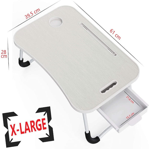 Laptop Bed Desk With Storage And Foldable Legs For Adults Kids & Home Office Stands Holders & Car Mounts