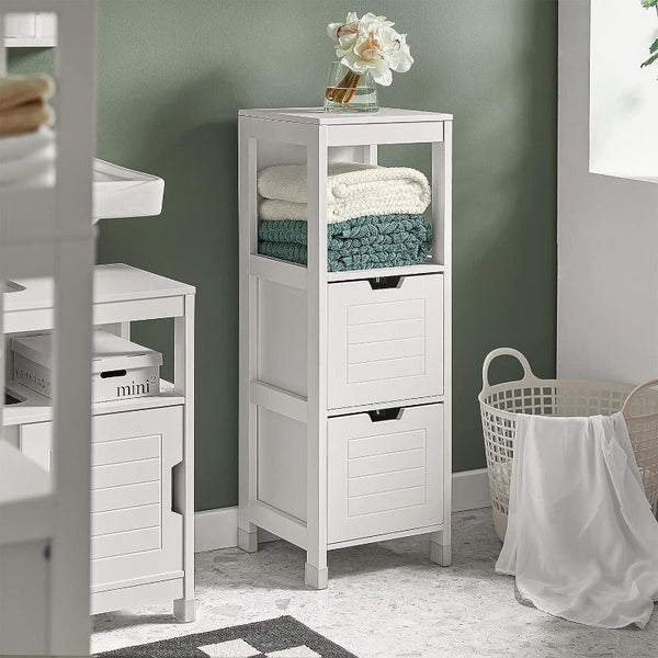 Freestanding Cabinet 2 Drawers Shelf Cupboard Cabinets & Cupboards