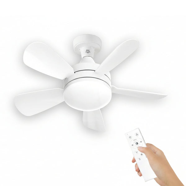 16.5 Ceiling Fan With Led Light 3 Speed Remote Control White Ceiling Fans