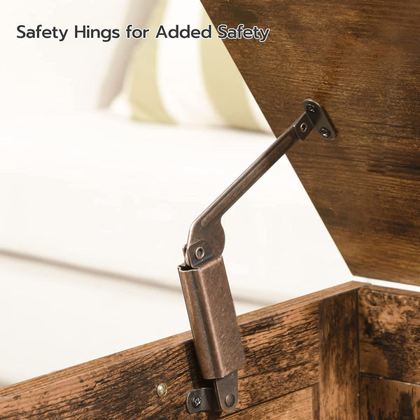 Sturdy Entryway Storage Bench With Safety Hinge Benches Bar Stools