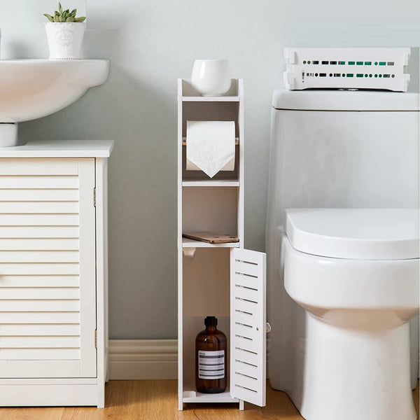 Toilet Paper Roll Holder For Bathroom With Roller (White 76Cm) Toilet Paper Holders & Storage