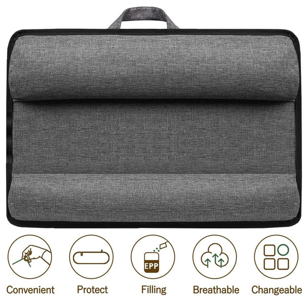 Laptop Desk With Device Ledge Mouse Pad And Phone Holder For Home Office (Black 43Cm) Laptop Desks