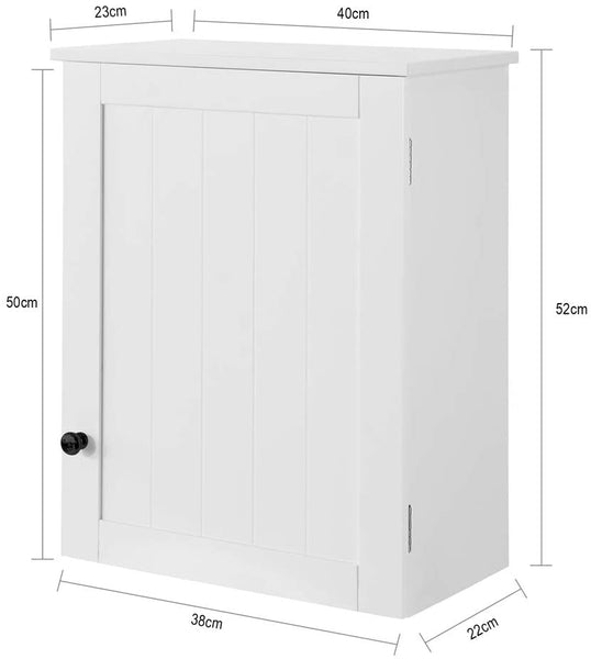 White Wall Cabinet With Door 40X52cm Cabinets & Cupboards
