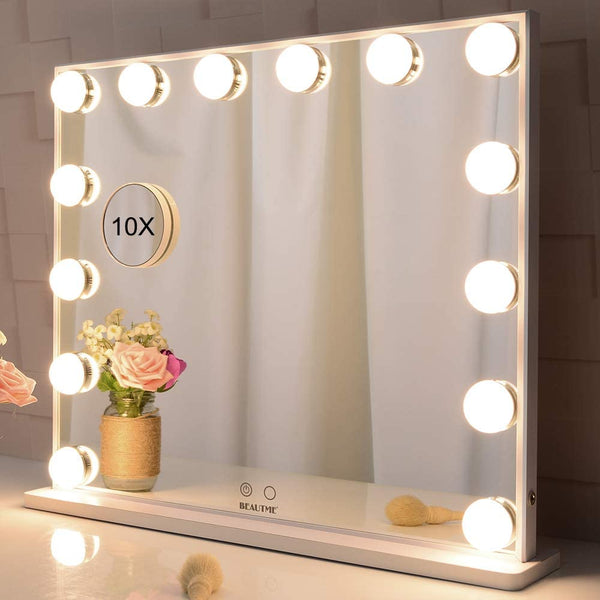 Hollywood Makeup Vanity Mirror With Led Lights And Detachable 10X Magnification (White 62 51 Cm) Toner Cartridges