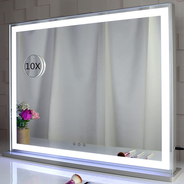 Hollywood Led Makeup Mirror With Smart Touch Control And 3 Colors Dimmable Light (72 X 56 Cm) Makeup Mirrors