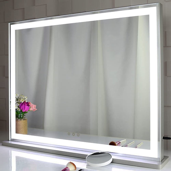 Hollywood Led Makeup Mirror With Smart Touch Control And 3 Colors Dimmable Light (72 X 56 Cm) Makeup Mirrors