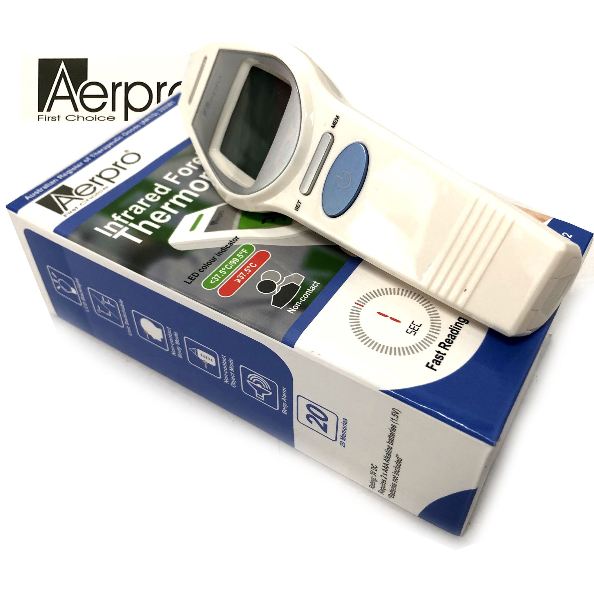 Aerpro Non Contact Infra Red Forehead & Body Thermometer Australian Thermometers