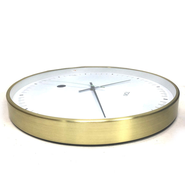 Toki Metta Brushed Gold Silent Sweep Second Wall Clock Date 40Cm Wall Clocks