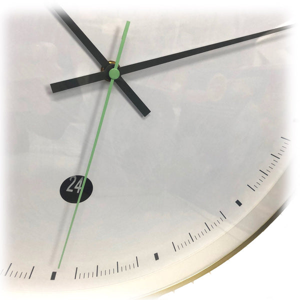 Toki Metta Brushed Gold Silent Sweep Second Wall Clock Date 40Cm Wall Clocks