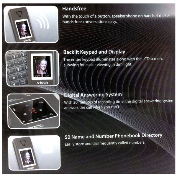 Vtech 15951 Twin Dect 6.0 Cordless Home Phone W Video Doorbell Answering Machine Cordless Telephones