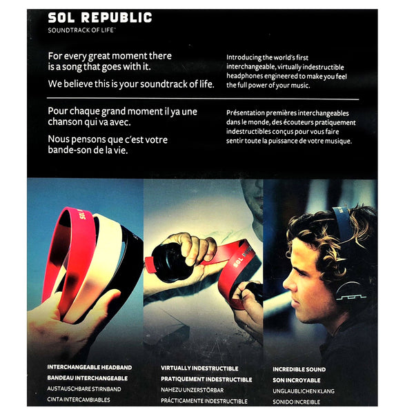 Sol Republic Tracks Hd High Def V10 On Ear Wired Red Headphones