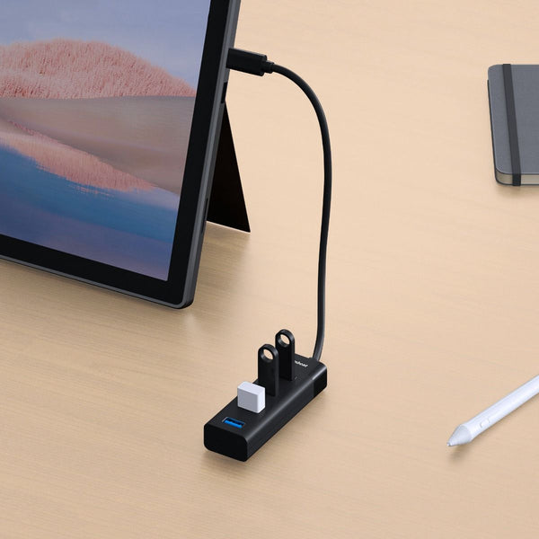 Mbeat Usb C To 4 Port 3.0 Hub Black Usb Cables Hubs & Adapters