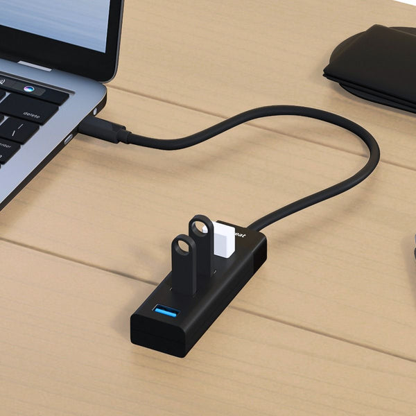 Mbeat Usb C To 4 Port 3.0 Hub Black Usb Cables Hubs & Adapters