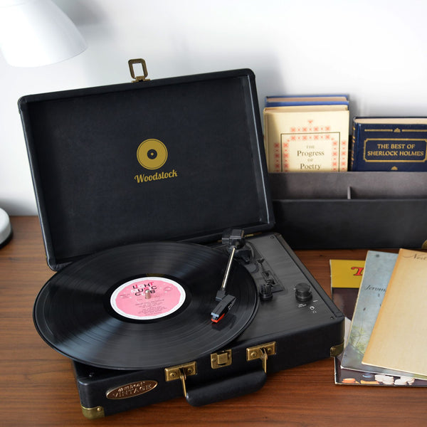 Mbeat Woodstock Black Retro Turntable Turntables