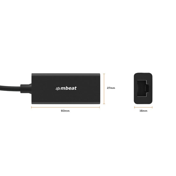 Mbeat Usb 3.0 Gigabit Lan Ethernet Adapter Black Other Home Networking