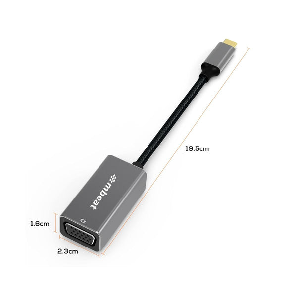 Mbeat Elite Usb C To Vga Adapter Space Grey Monitor/Av Cables & Adapters