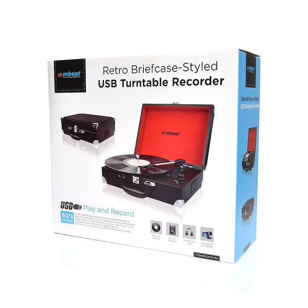 Mbeat Retro Briefcase Styled Usb Turntable Turntables