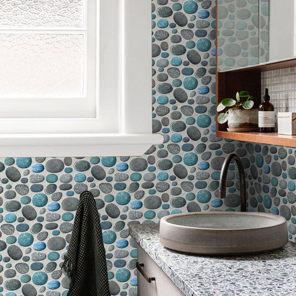 Waterproof Tiles Stone Wallpaper Stickers Bathroom Kitchen Stormy
