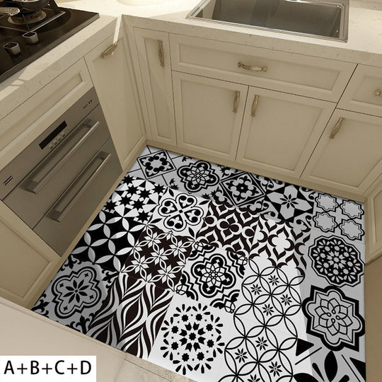 Nordic Wall Sticker Bathroom Waterproof Self-Adhesive Tile Kitchen Cabinet Decor
