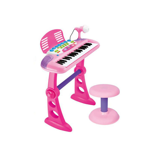 Children's Electronic Keyboard With Stand (Pink) Musical Instrument Toy Electronic Keyboards