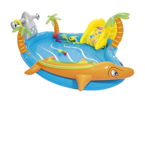 Bestway 273L Inflatable Sea Life Water Fun Park Pool With Slide - 2.8M X 87Cm