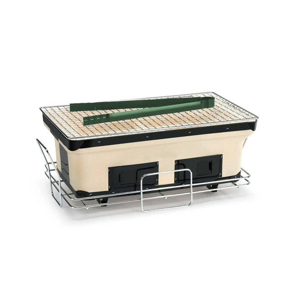 Healthy Choice Portable Hibachi Tabletop Grill Dual Charcoal Bbq Chambers Barbecues Grills & Smokers