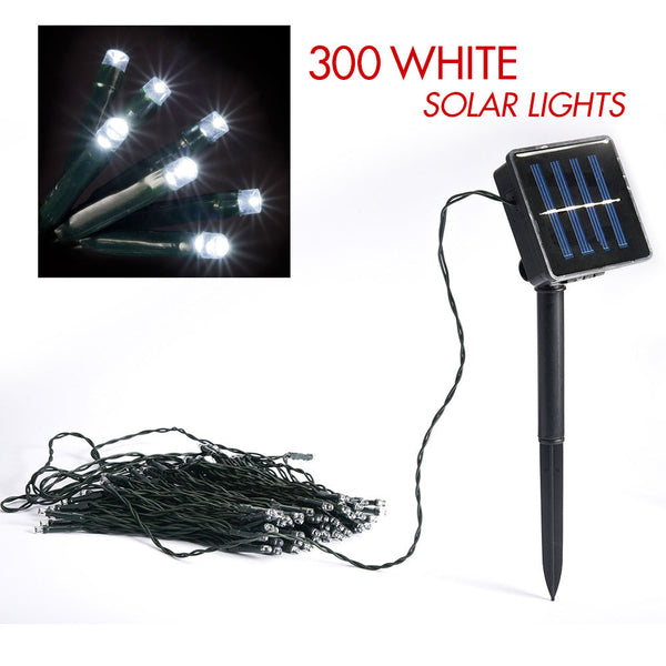 Lenoxx 300 White Solar Led String Lights
