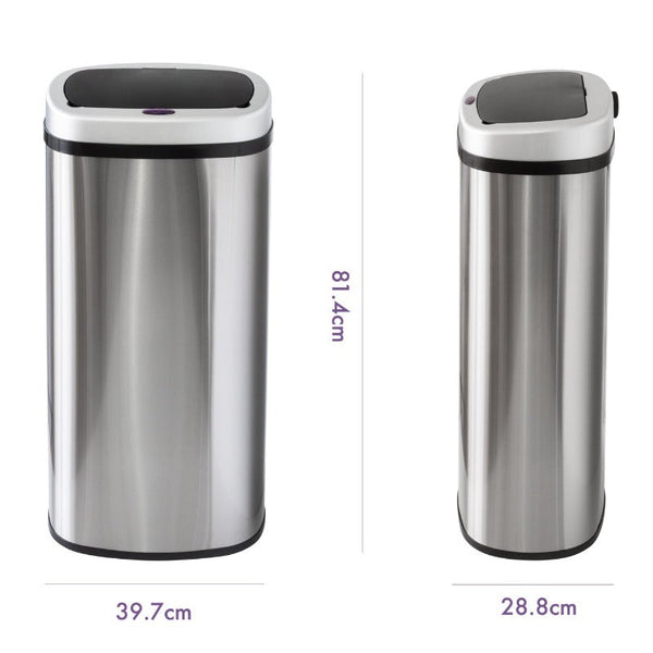 Healthy Choice 70L Stainless Steel Motion Sensor Rubbish Bin Rubbish Bins