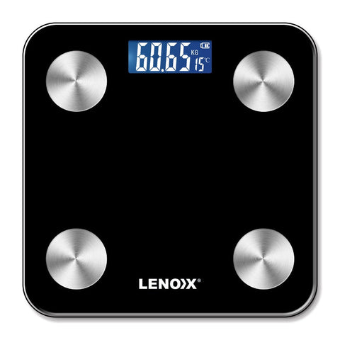 Lenoxx Smart Body Scalesmart W/ Bluetooth Led Weight Tracking & Recording Bathroom Scales