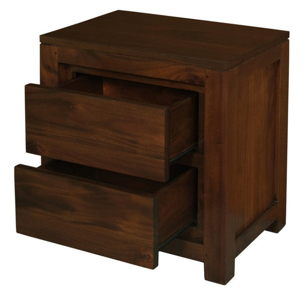 Amsterdam 2 Drawer Bedside Table (Mahogany) Bedside Tables