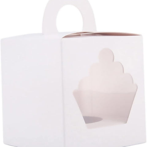White Cardboard Cupcake Box 25Pcs