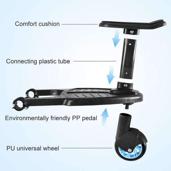 Stroller Step Board Little One Buggys Wheel Standing Skateboard For Pram Blue Stroller Boards