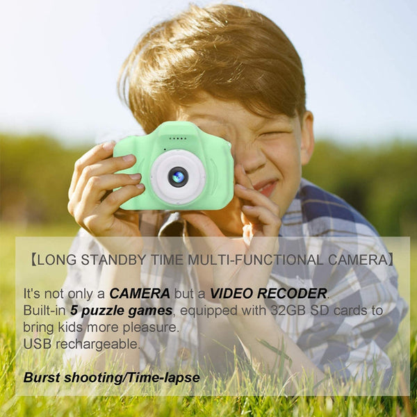Mini Digital Children Camera Kids 2.0" Lcd Toy 32G Card Hd