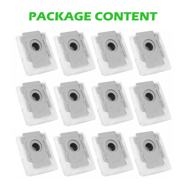 12 Packs Vacuum Dust Bags For Irobot Roomba I7 I7+/Plus S9+ (9550) Clean