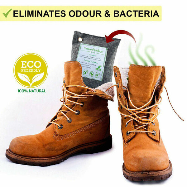 20Pcs Air Purifying Bags Activated Bamboo Charcoal Freshener For Car Home Shoes 200G Home Fragrances