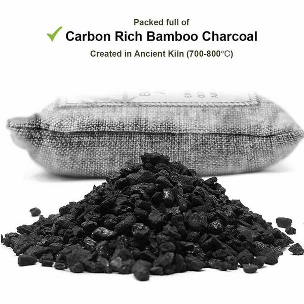 20Pcs Air Purifying Bags Activated Bamboo Charcoal Freshener For Car Home Shoes 200G Home Fragrances