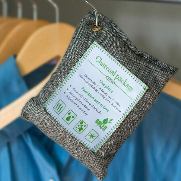 30Pcs Air Purifying Bags Activated Bamboo Charcoal Freshener For Car Home Shoes 200G Home Fragrances