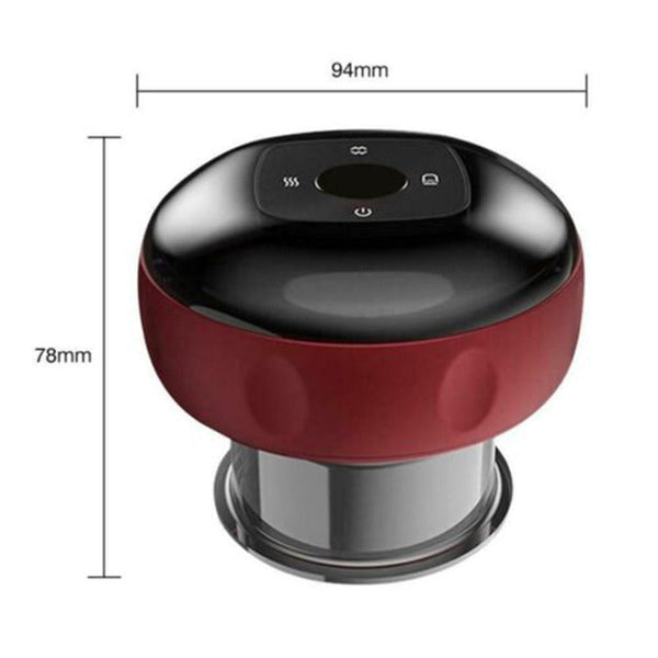 12 Levels Electric Cupping Therapy Smart Scraping Massager Red Light Heating Body Slimming Massagers
