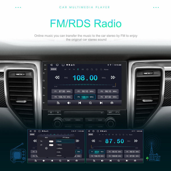 7 Inch Car Radio 2 Din Locator Technology Fm Rds Wifi W/ Rear Camera For Android Ios Carplay Au Other Car Audio