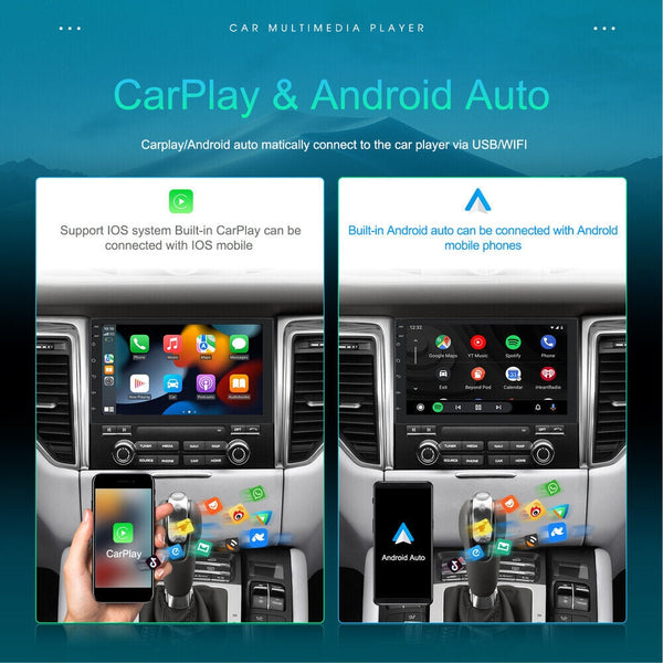 9" Car Radio 2 Din Locator Technology Fm Rds Wifi W/ Rear Camera For Android Auto Ios Carplay Other Car Audio