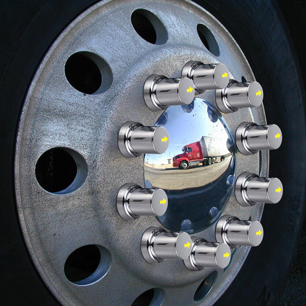 20Pcs Abs Wheel Nut Covers Safety Arrow Chrome Caps For Trucks Trailers Bus Au