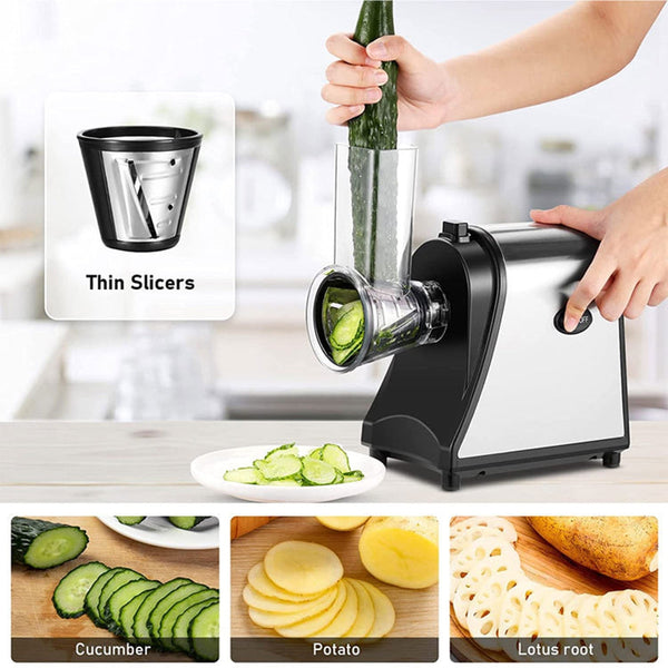 Electric Grater Vegetable Food Rotary Drum Chopper Slicer Graters & Zesters