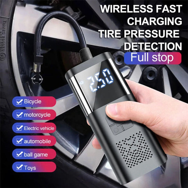 6000Mah Car Tyre Inflator 12V Air Compressor Electric Pump Cordless Usb Charging Air Compressors