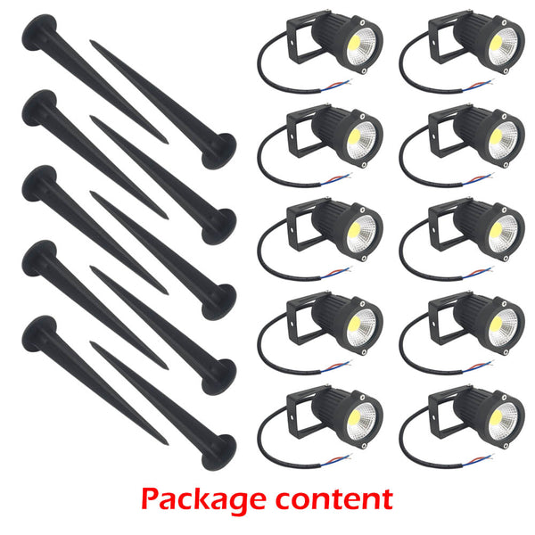 10Pcs Led Spotlights Landscape Warm Light Lamp Waterproof Outdoor Garden Yard 12V Landscape & Walkway Lights