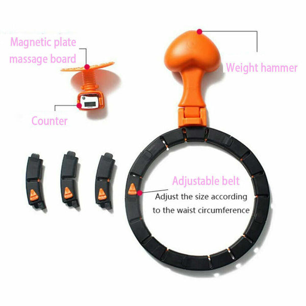Smart Auto-Spinning Hula Hoop Lose Weight Exercise Detachable Portable Lcd