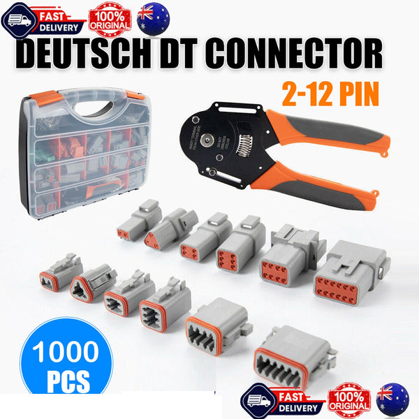1000Pcs Deutsch Dt Connector Plug Kit With Genuine Crimp Tool Auto Marine