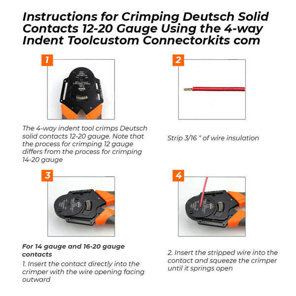 1000Pcs Deutsch Dt Connector Plug Kit With Genuine Crimp Tool Auto Marine